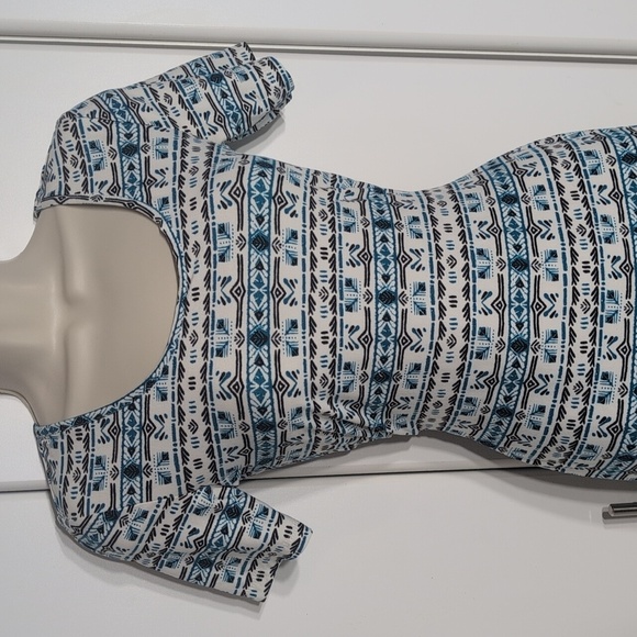 Mudd Blue and White Patterned Women's Dress Size Small - Picture 2 of 8